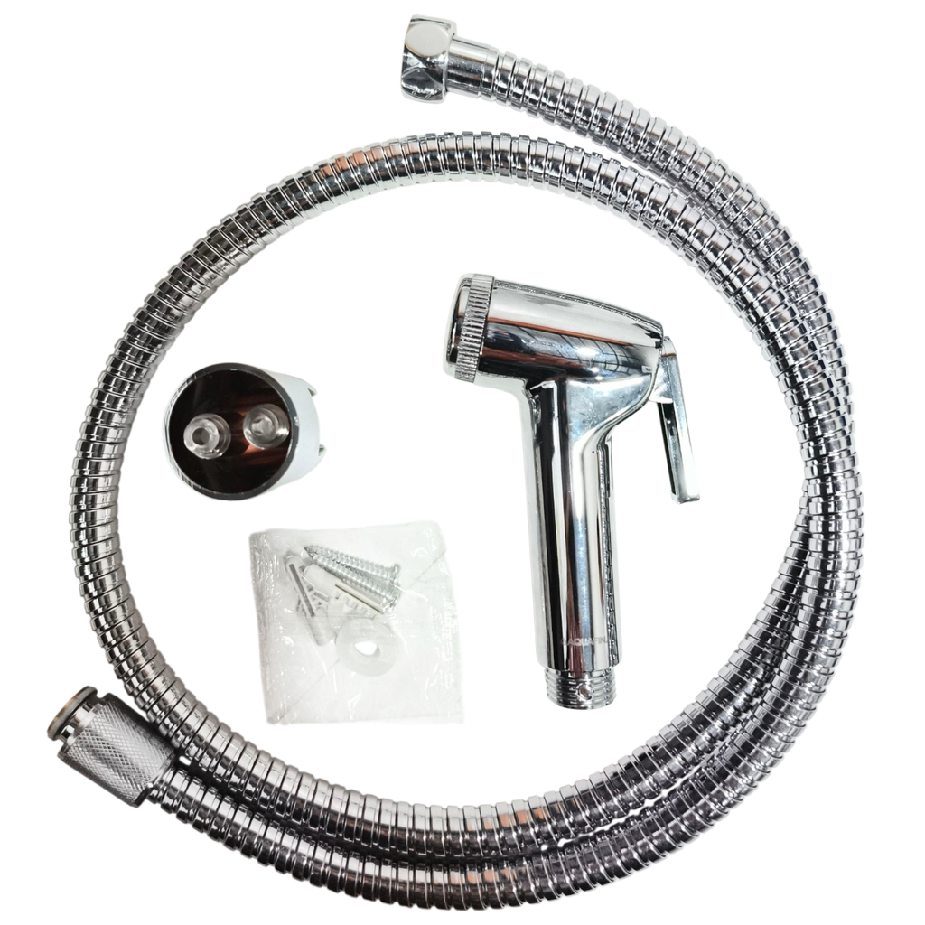 Ducha teléfono plástica cromada cannes (1.2mts) AQUAFINA