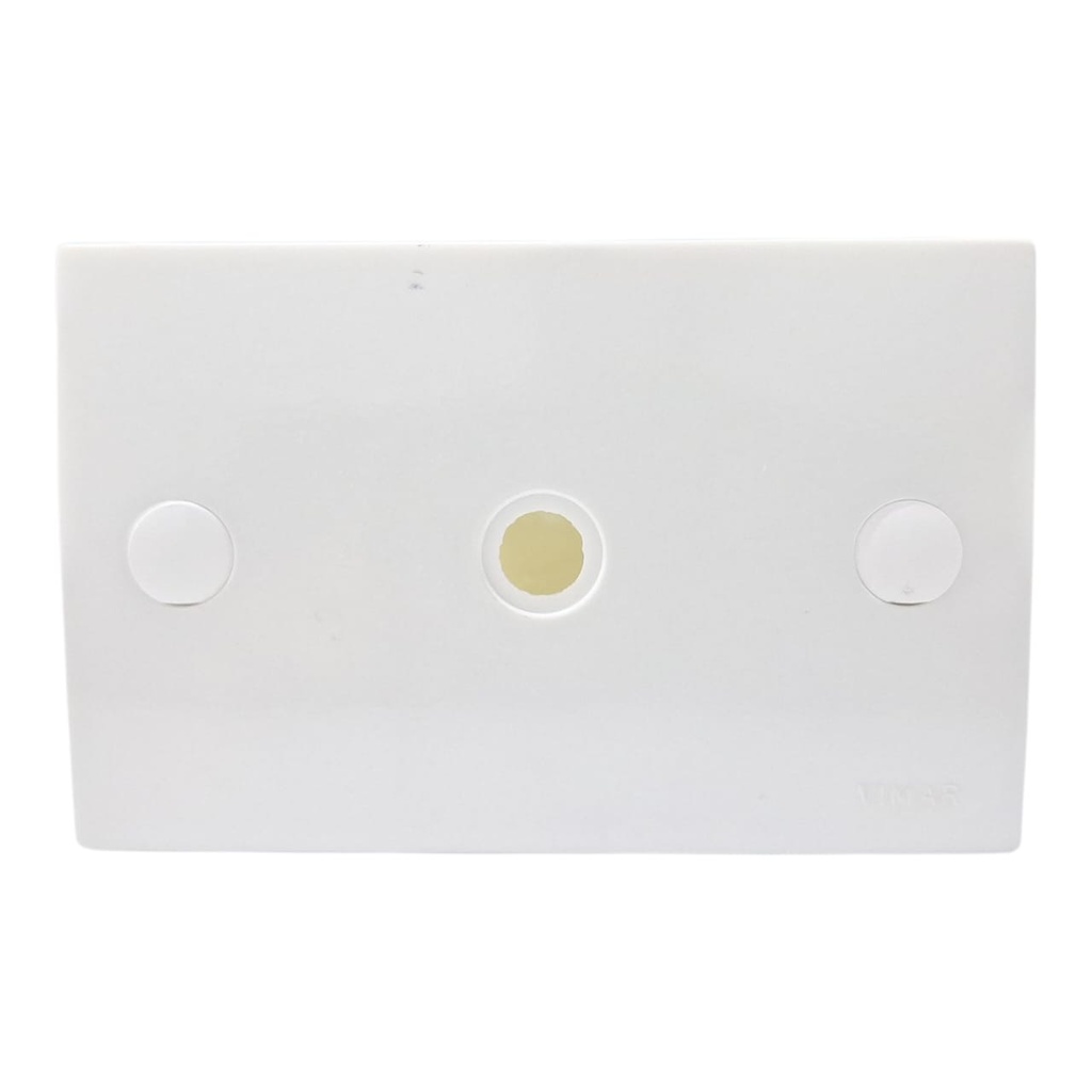 Tapa ciega 4'' x 2'' con hueco para cable VIMAR BLOCK