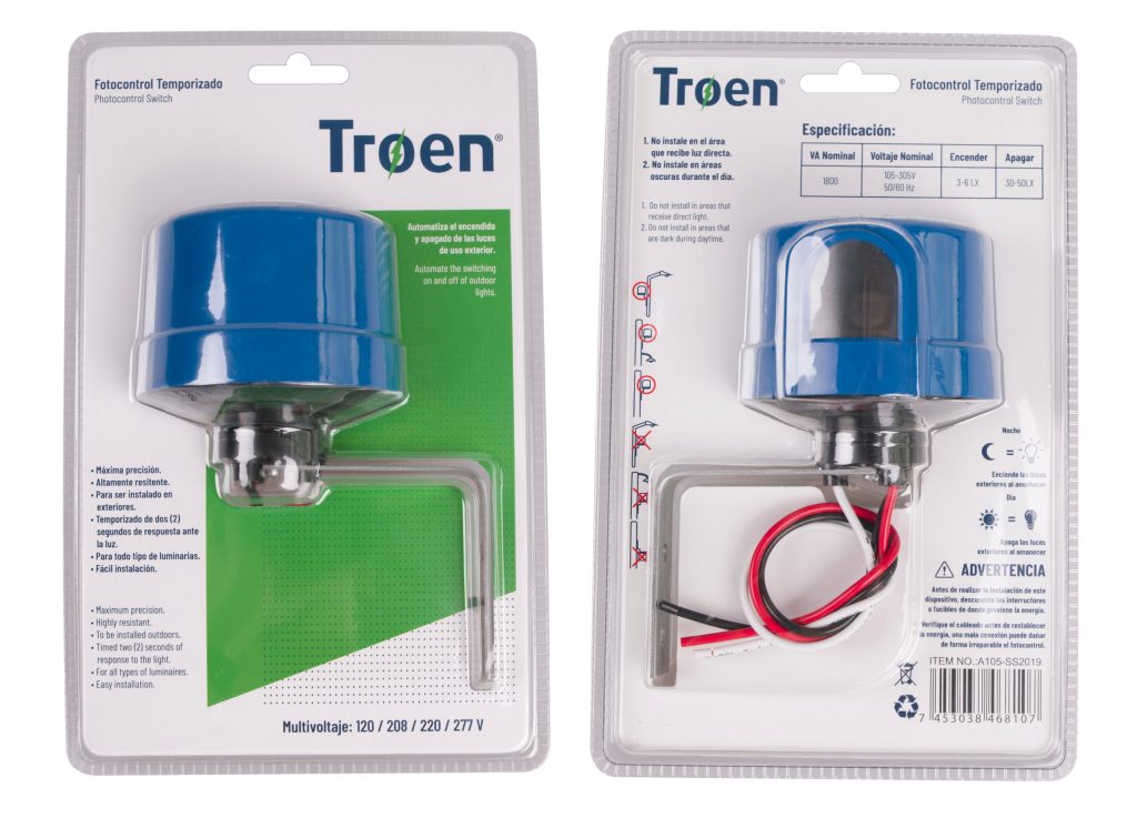 Fotocelda multivoltaje 120-277v TROEN