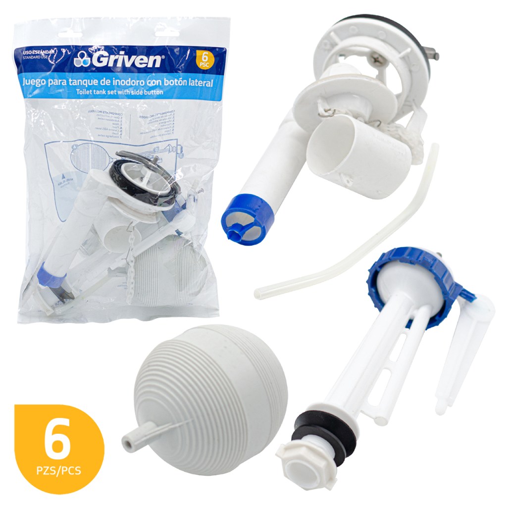 Herraje para w.c. 2'' GRIVEN (boton lateral)