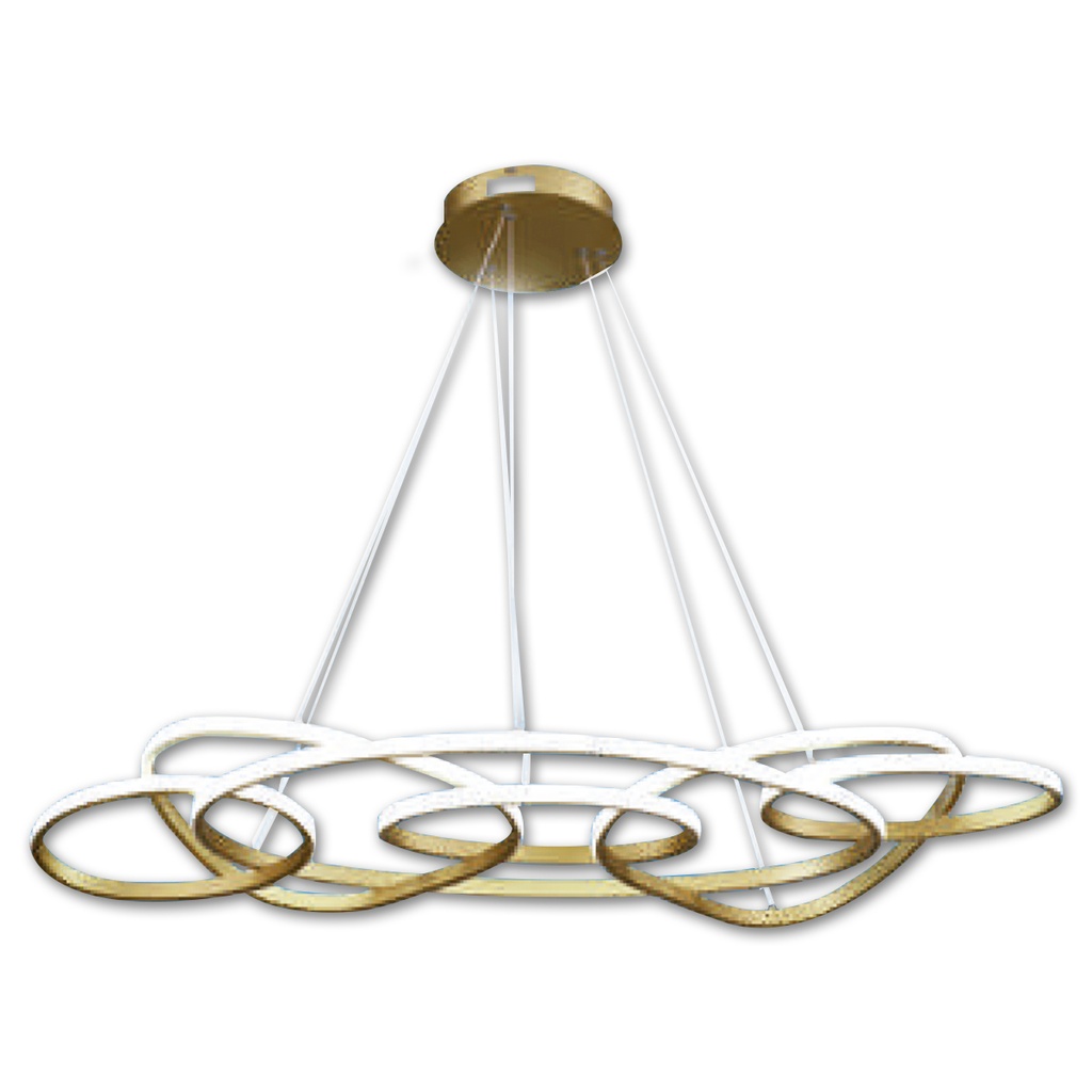 LAMPARA LED COLGANTE 105W 6 OVALOS ANGEL LIGHT 