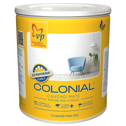 Pintura caucho mate clase ''C'' COLONIAL VP