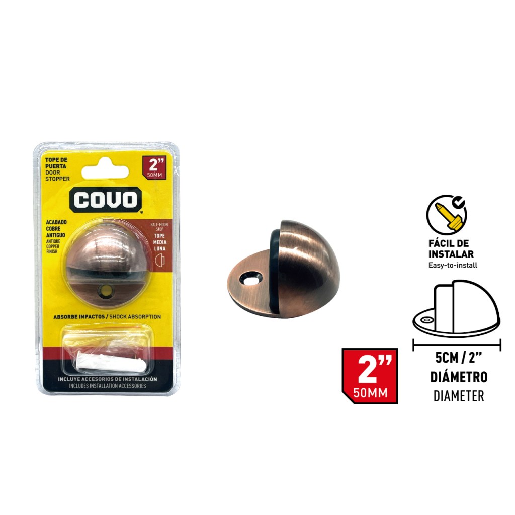 Tope de puerta COVO (cobre antiguo)