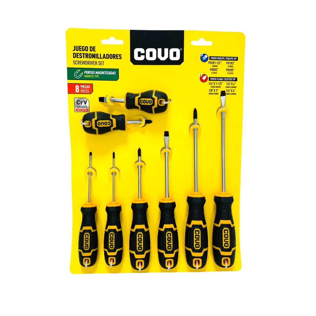 Destornillador COVO (set 8pz)