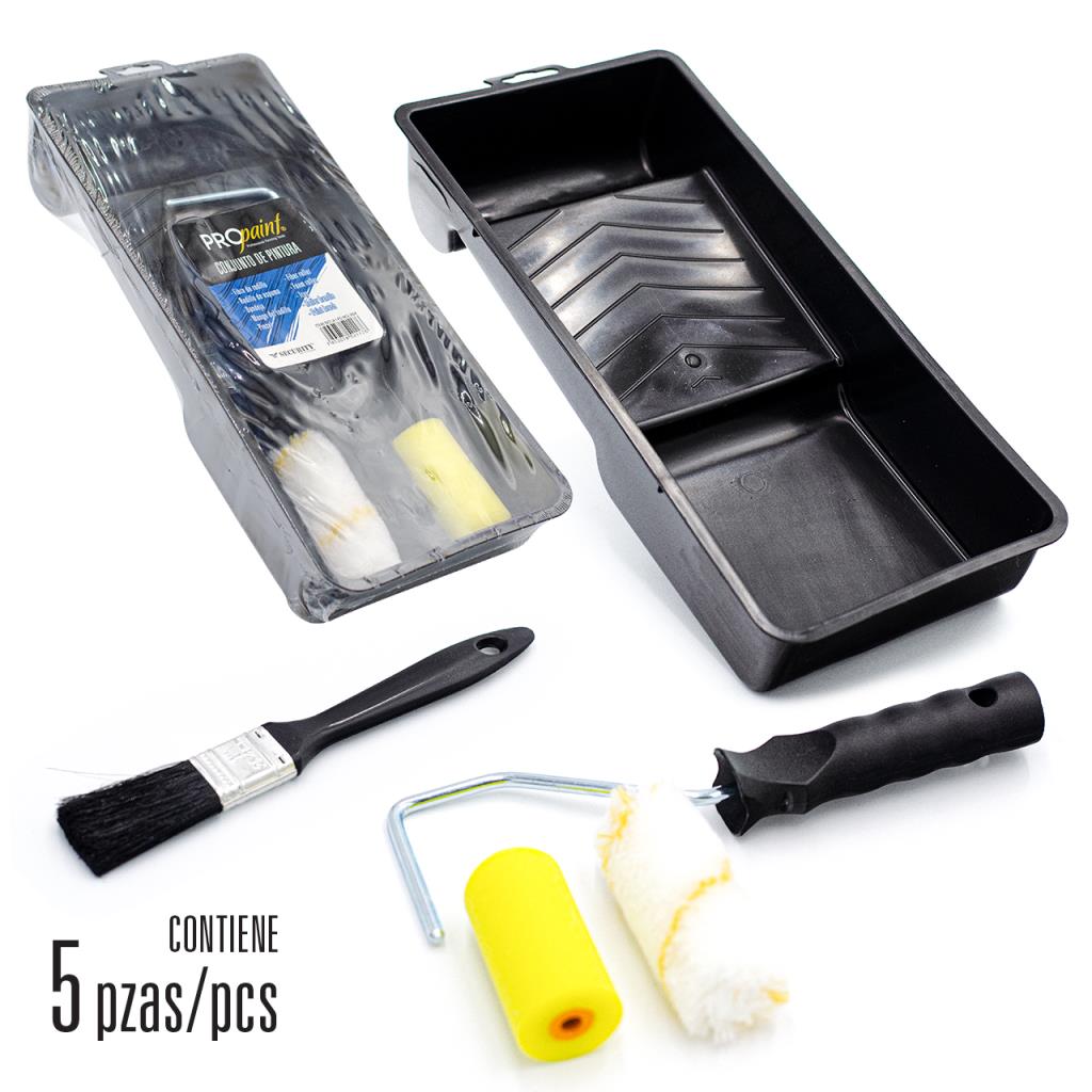 Bandeja y rodillo para pintar 4'' PROPAINT (set 4pz)