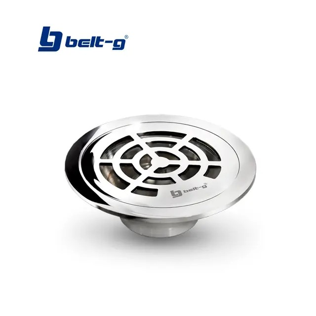 Rejilla redonda 2" cromada con cuello BELT-G