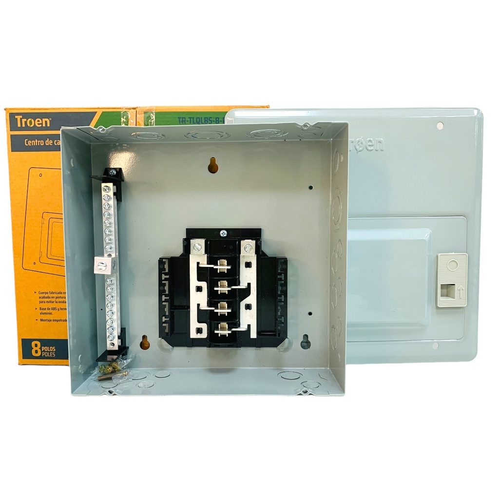 Tablero Eléctrico 8 circuitos C/Puerta THQL TROEN