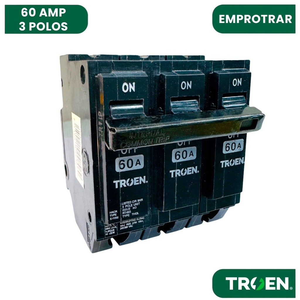 Breaker para empotrar 3X60 trifasico TROEN
