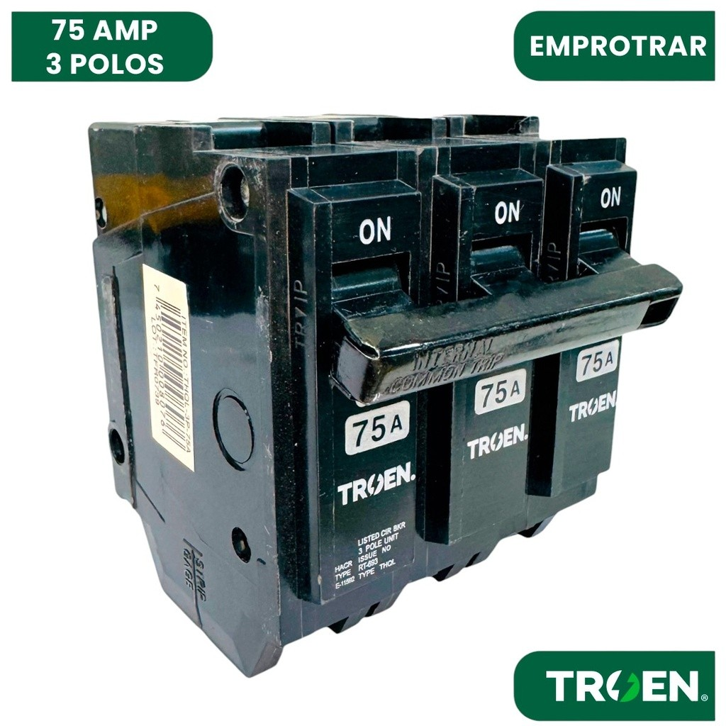 BREAKER PARA EMPOTRAR 3X75 TRIFASICO TROEN