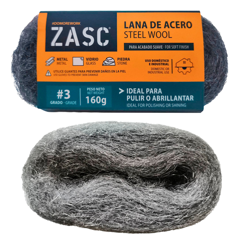 Lana de acero #3 ZASC (160 gramos)