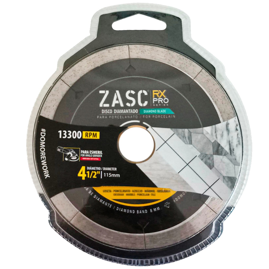 Disco diamantado segmentado 4.1/2'' x 7/8'' para porcelanato ZASC