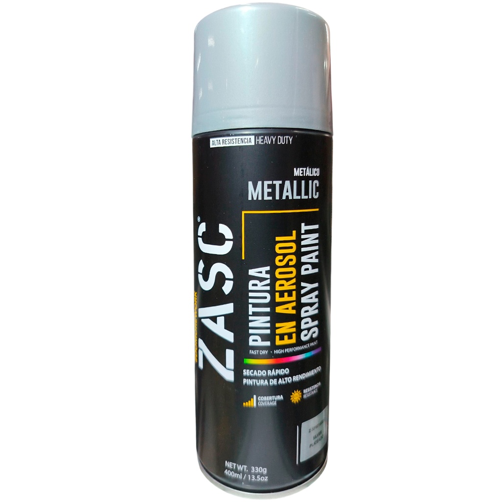 Aerosol metalico plateado 400ml ZASC
