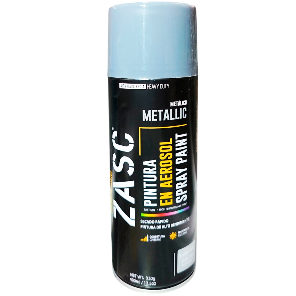 Aerosol metálico gris plateado 400ml ZASC