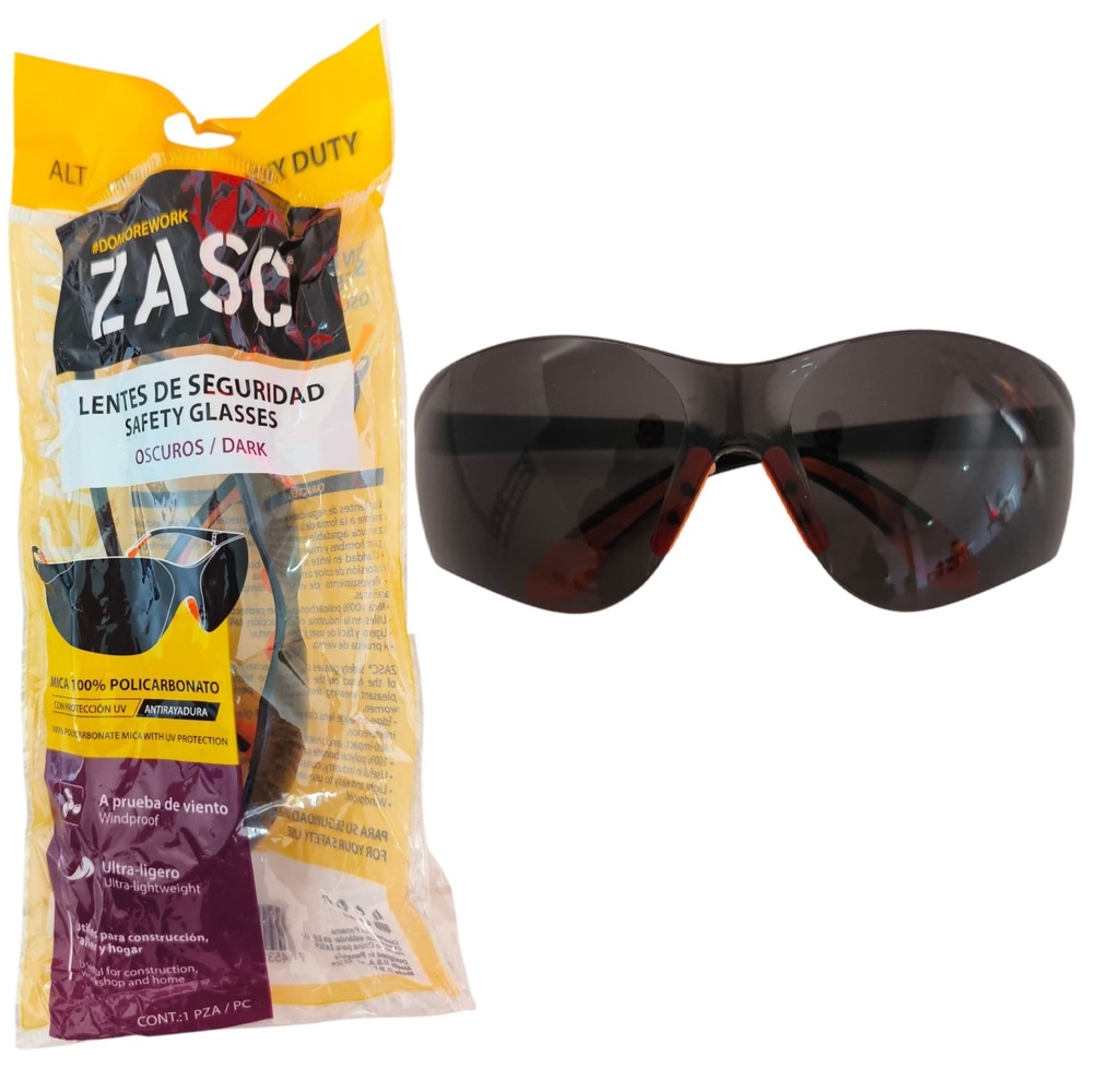 Lentes de seguridad oscuro ZASC