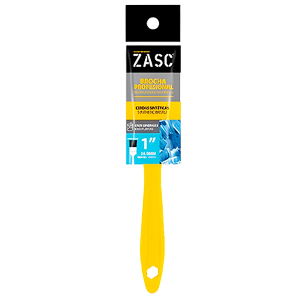 Brocha cerdas sintéticas negra 1" ZASC