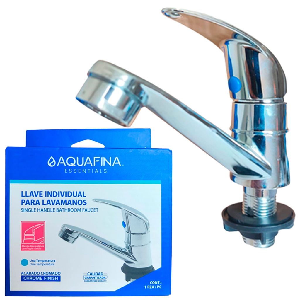 Grifería lavamanos individual mr1/2'' AQUAFINA (cromado)