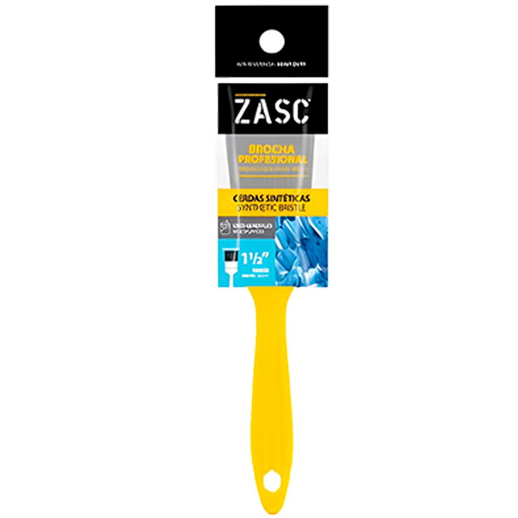 Brocha cerdas sintéticas negra 1,5" ZASC