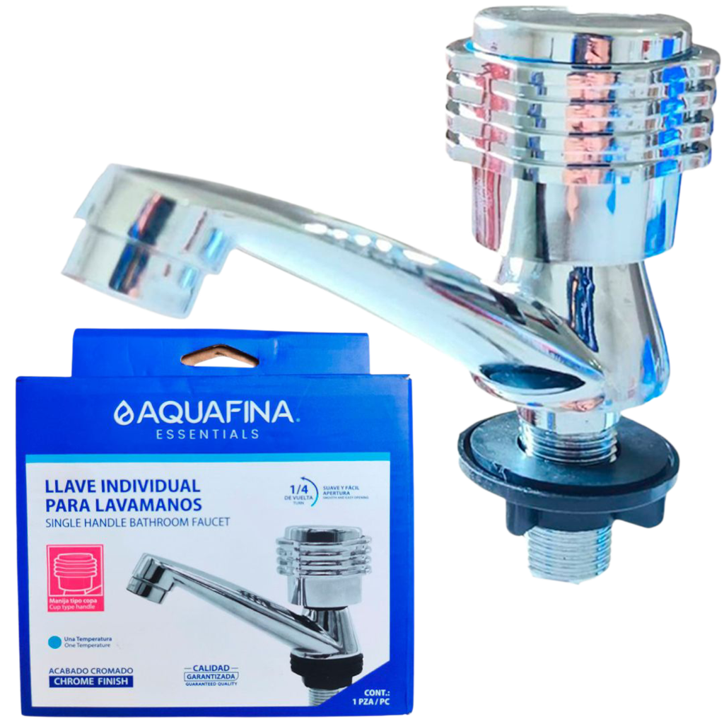 Grifería lavamanos individual mr1/2'' AQUAFINA (cromado)