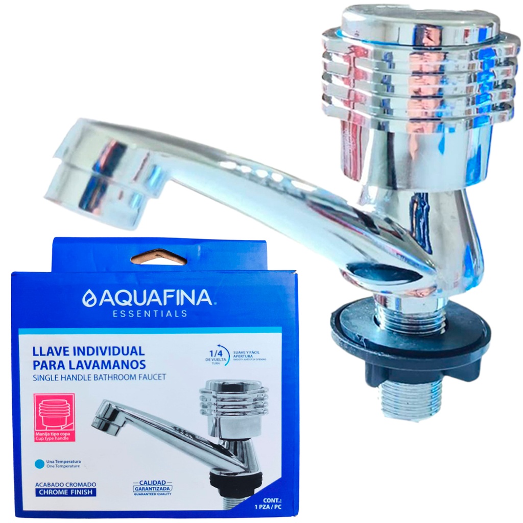 Grifería lavamanos individual mr1/2'' AQUAFINA (cromado)