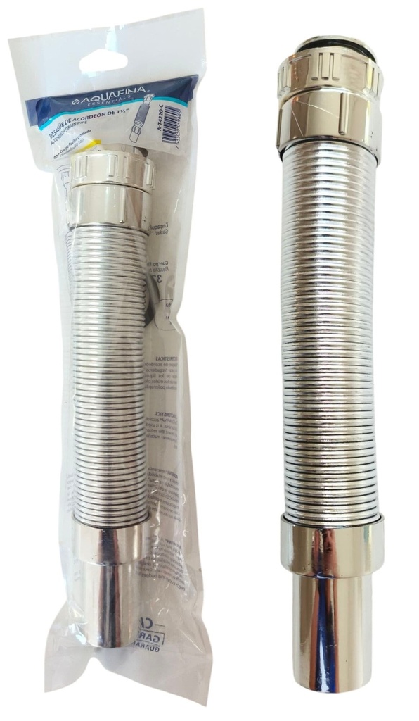 Desagüe de acordeón 1.1/2'' AQUAFINA (cromado)