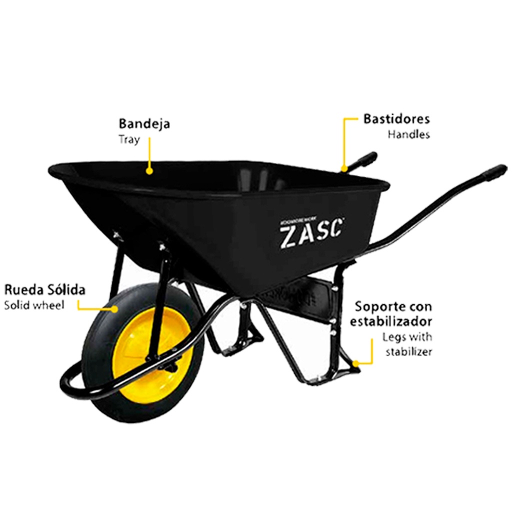 Carretilla 110 litros ZASC (250 kgs)