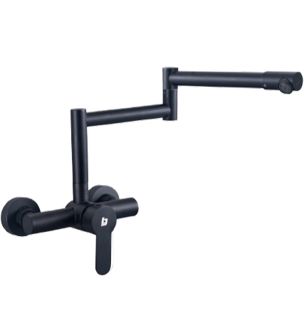 Griferia plegable de pared monomando Joy Black BELT-G (negra)