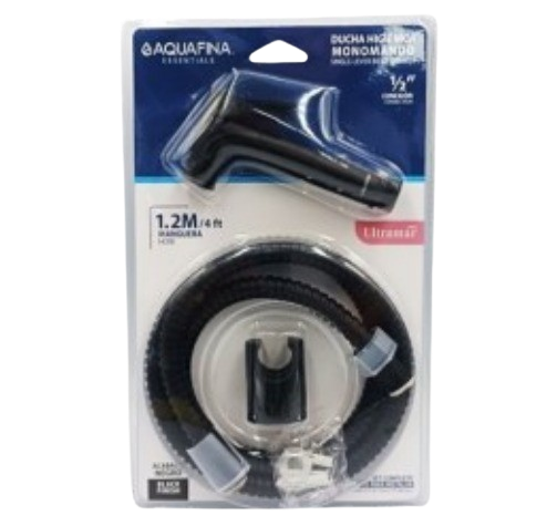 Ducha telefono metalica Negra Ultramar (1.2mts) AQUAFINA