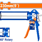 Pistola para cartucho de silicon 9'' WADFOW (rotacion 360)