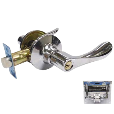 Cerradura manilla ergo cromado BRUFER (dormitorio)