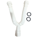 Colector doble plástico extensible 1.1/2'' AQUAFINA