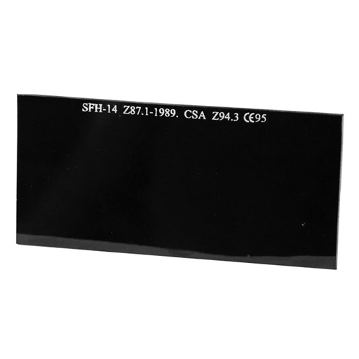 Vidrio rectangular para careta de soldar