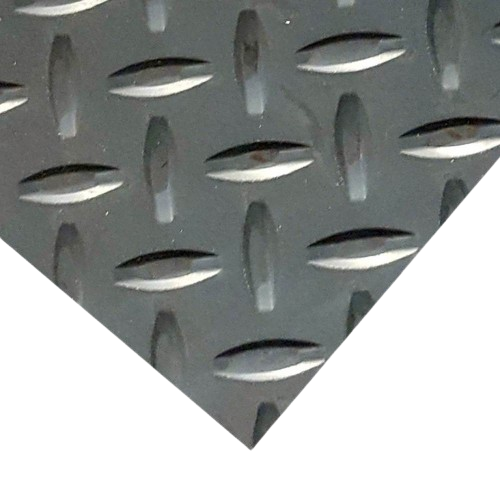 Lamina de acero H.N. estriada 1,00 mts x 2,40 mts