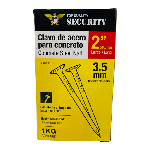 Clavo de acero SECURITY (1 kgs)