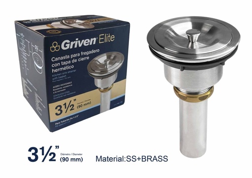 [GRV-P10073-S] Desague para fregadero 3.1/2'' GRIVEN