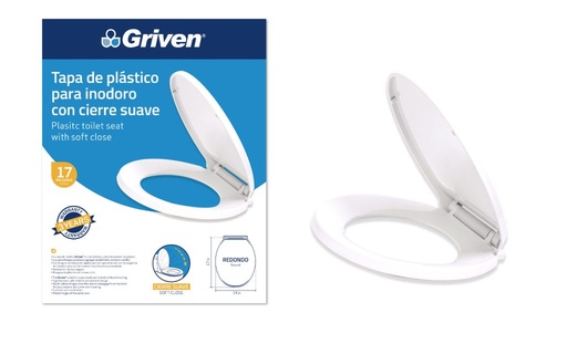 [A367-LPA-007] Asiento para sanitario blanco GRIVEN