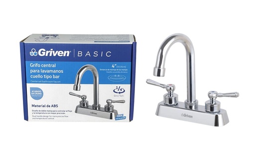 [GVB-P8507-C] Griferia para lavamano 4'' GRIVEN (cromada)