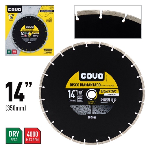 [CV-DCW-350G] Disco diamantado segmentado 14'' COVO