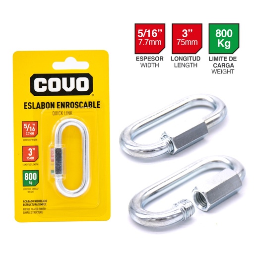 Eslabon enroscable COVO