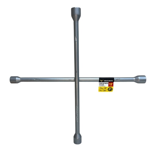 [SC-CRW-18] Llave de cruz 18'' SECURITY (17mm, 7/8'', 13/16'', 3/4'')
