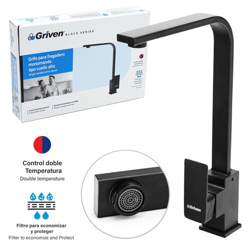 [A367-BF603] GRIFERIA MONOMANDO PARA FREGADERO CUELLO GRIVEN