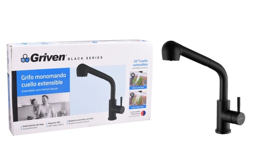 [A367-BF4220B] Griferia fregadero cuello extensible GRIVEN