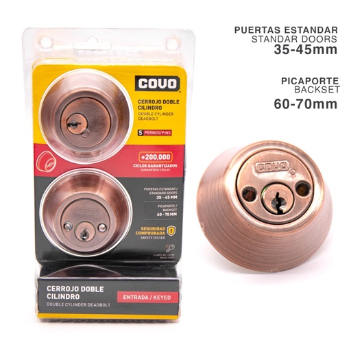 [JM-102B-AC] Cerrojo COVO (llave-llave)