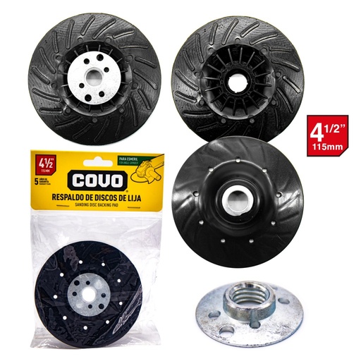 [CV-BP-115] Respaldo de disco de lija 4.1/2'' COVO