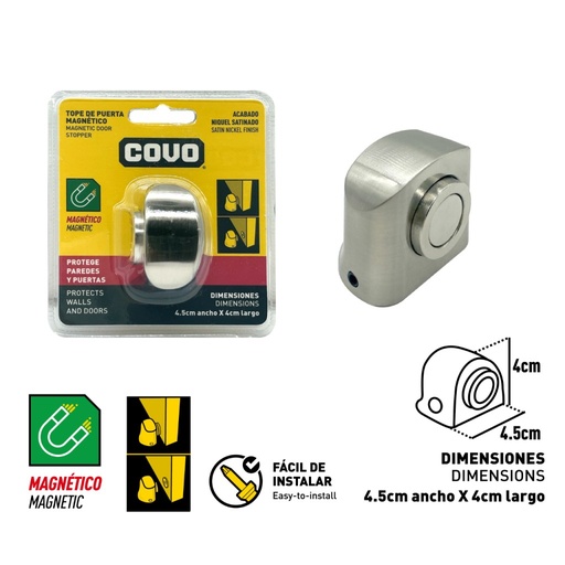 [CV-DS01-SN] Tope de puerta COVO (satinado)