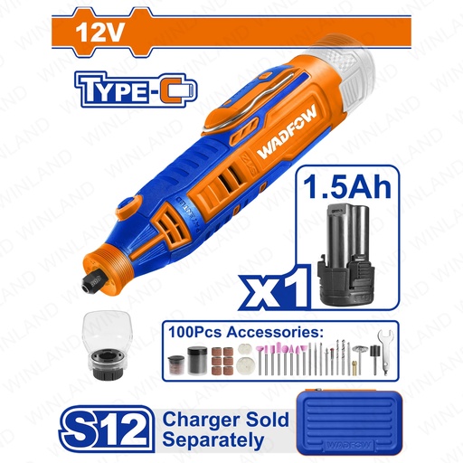 [WRY1M121] Amoladora inalambrica 12v WADFOW (set 100pz)
