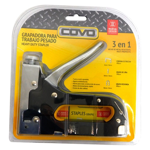 [A02-ST1000] Grapadora multipropósito 3 en 1 COVO