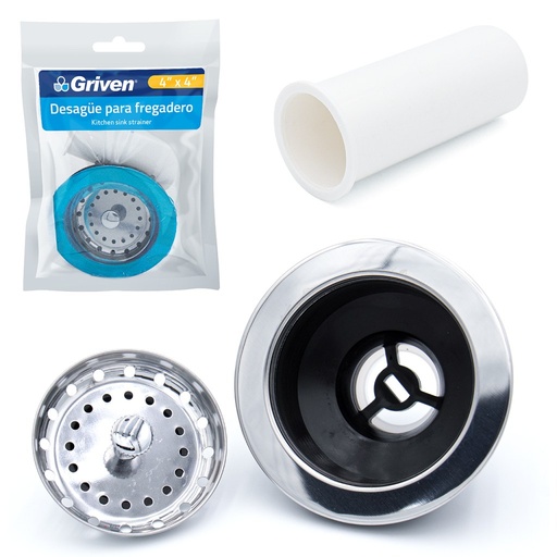 [9A145-P10072-S] Desague para fregadero con extension 4" GRIVEN