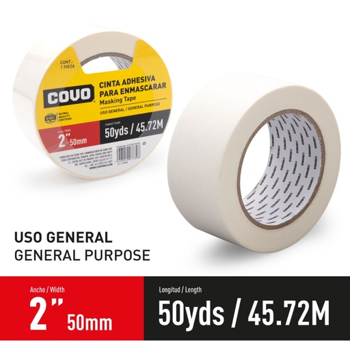 [CV-MST5050] Tirro de papel 2" x 45,72 metros COVO