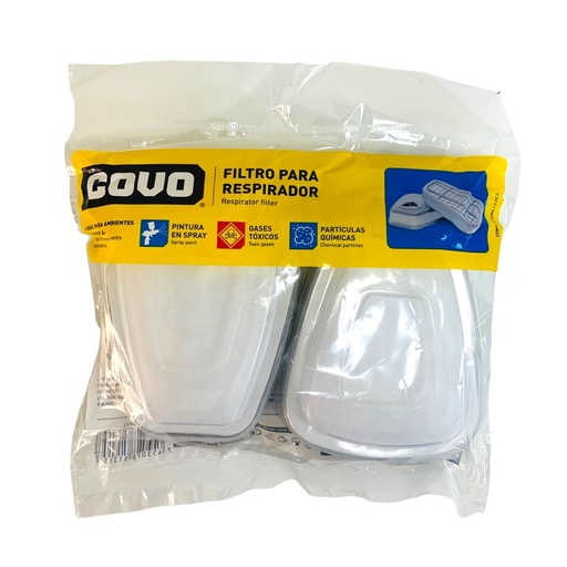 [CV-CR-FA] Filtro para mascarilla media cara COVO (set 2pz)