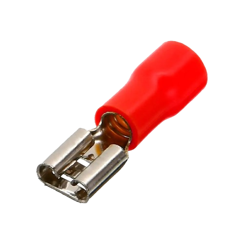 [CF-V-FDD1-25-250] Terminal hembra rojo 22 a 16, d=7.4mm=19/64 plg ANDELI (Por unidad)